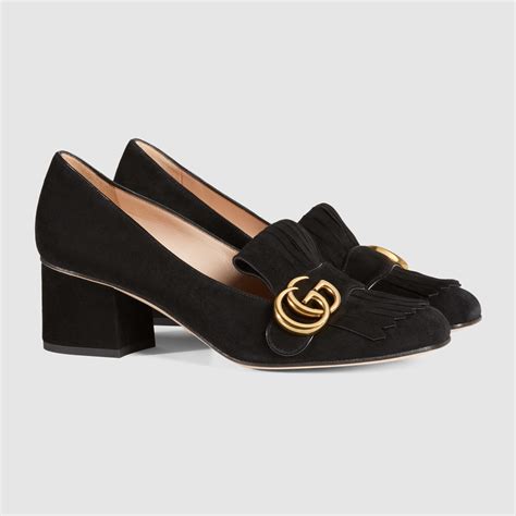 gucci marmont suede pumps